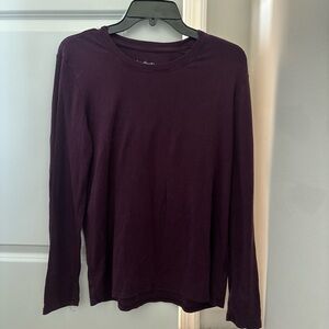 Eddie Bauer Women's Purple Long Sleeve Blouse